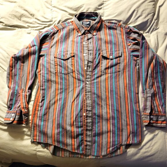 Wrangler Other - Vintage Wrangler Shirt Cowboy Cut - X-long Tails